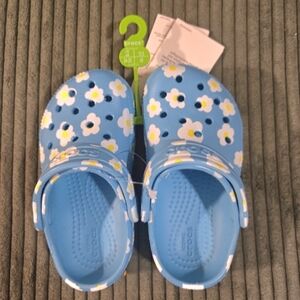 Crocs Kids Blue Floral Clogs